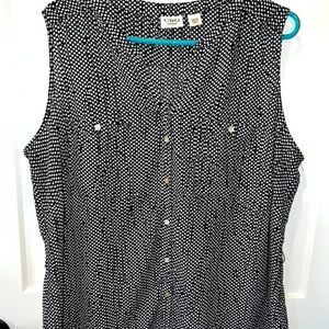 WOMENS PLUS SIZE SLEEVELESS BLOUSE